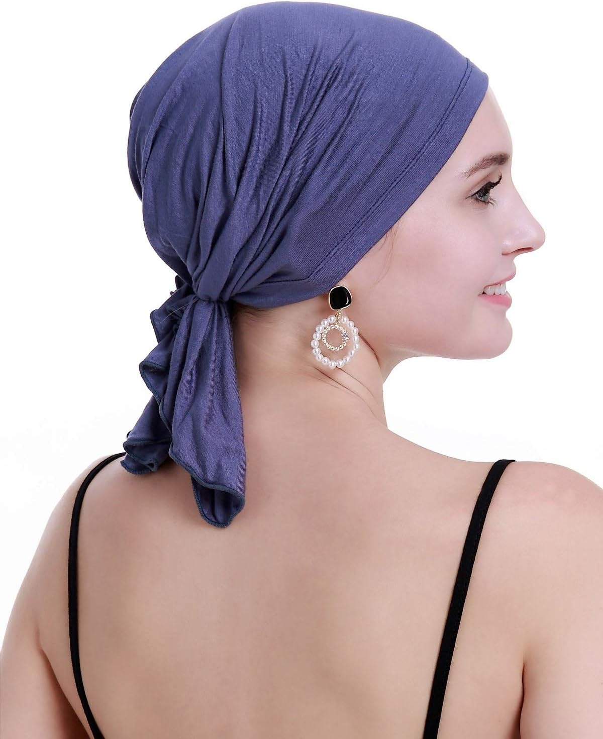 Detalle de Osvyo Bamboo Chemo Headscarf: Copricapo in bamboo per chemo, morbido e traspirante