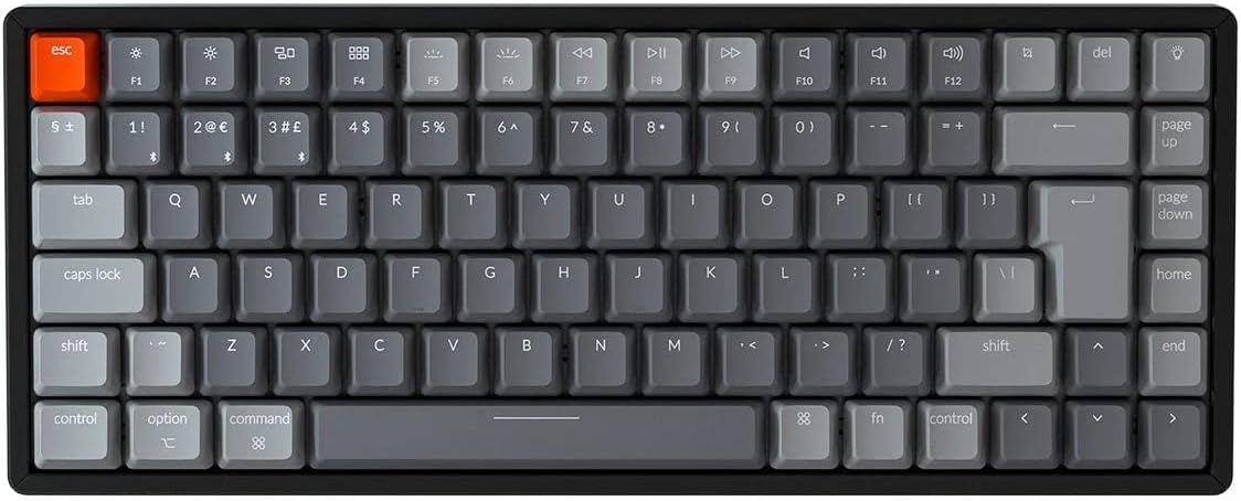 Detalle de Keychron K2 Wireless Bluetooth/USB Wired Gaming Mechanical Keyboard (84-key ISO-UK) with Gateron Red Switches
