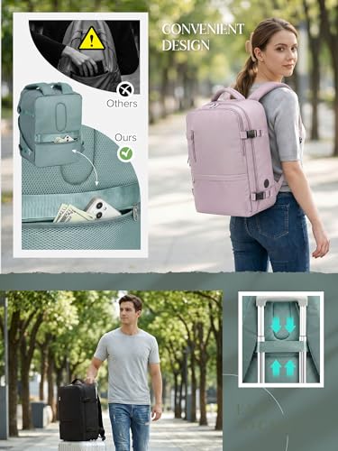 Detalle de Hayayu Mochila de Viaje 40x30x20 cm (24 L) para cabina: útil para Ryanair y escapadas cortas