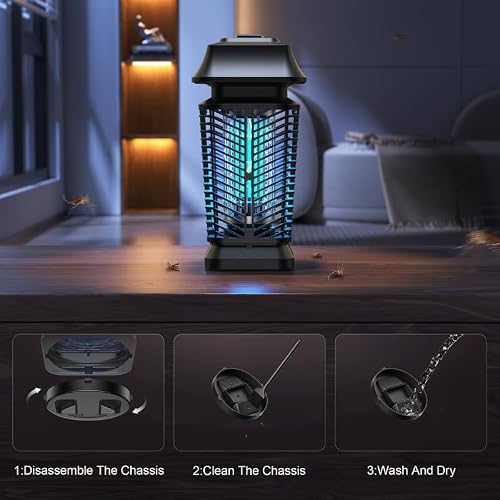 Detalle de Lámpara Antimosquitos Eléctrica 3000V de 20W YEEFON — IPX4, 360°/100m²
