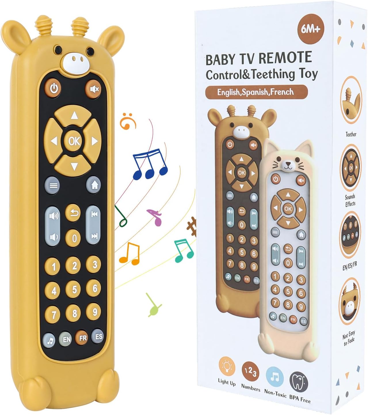 Thumbnail 6 de Orzbow Telecomando Bambini: gioco sensoriale musicale per l’apprendimento dei numeri (6–18 mesi)