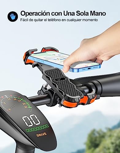 Detalle 2 de Glangeh Soporte móvil universal para bicicleta y moto con rotación 360° (anti-vibración y cierre seguro)