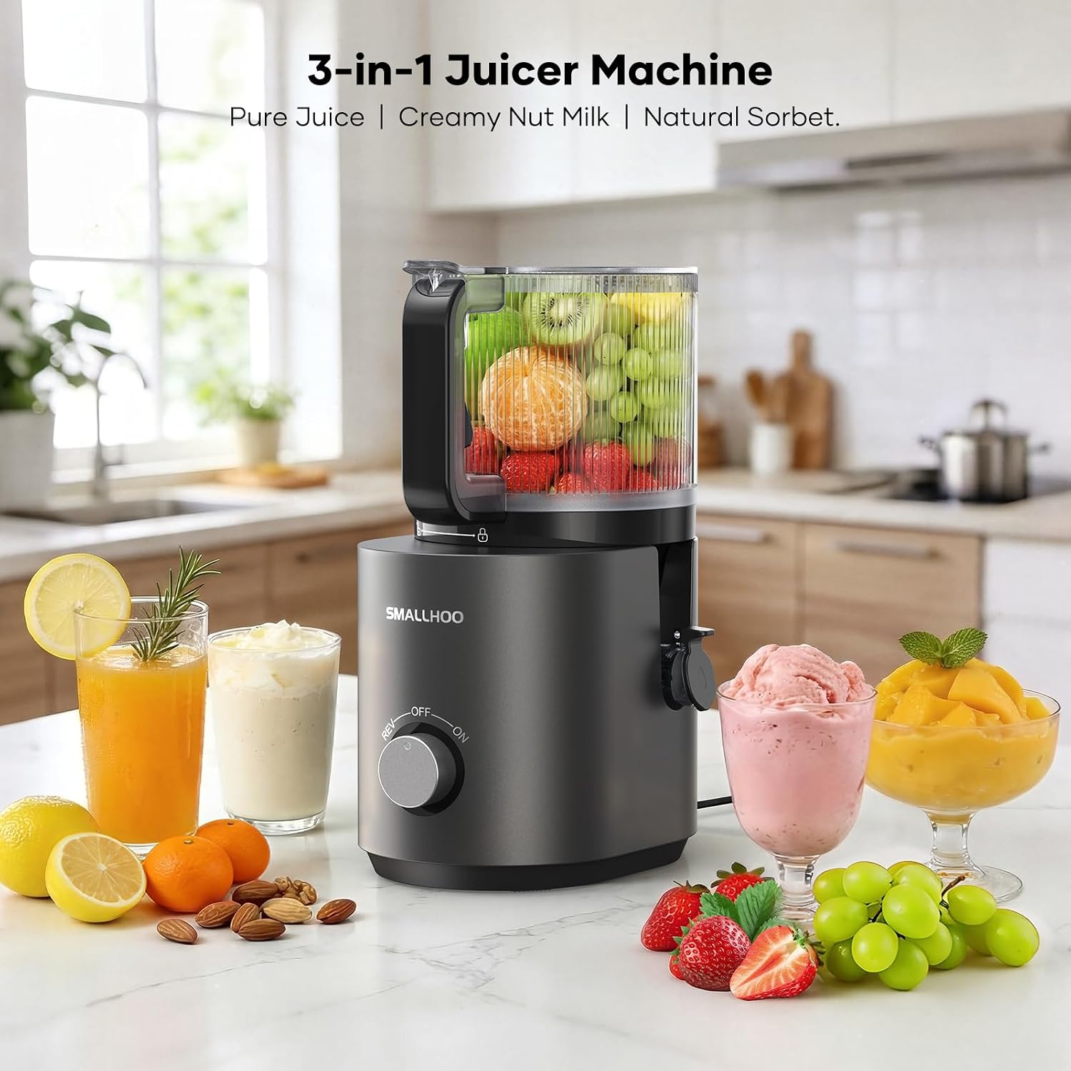 Thumbnail 1 de 3-in-1 Juicer Machines: Cold Press Juicer with 7" Ultra-Wide Chute and 120oz Hopper