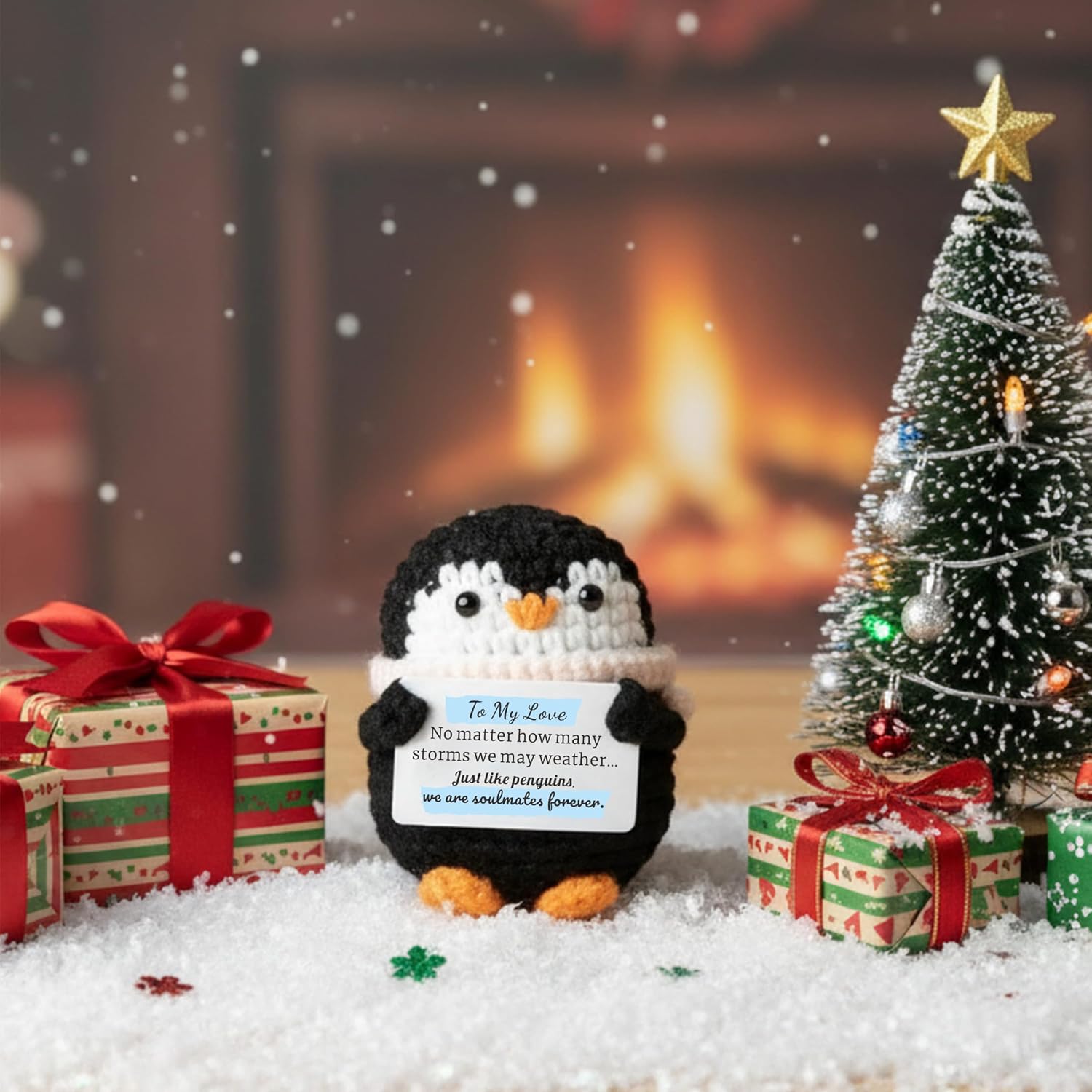 Detalle 2 de HONZEE I Love You Penguin plush gift for couples
