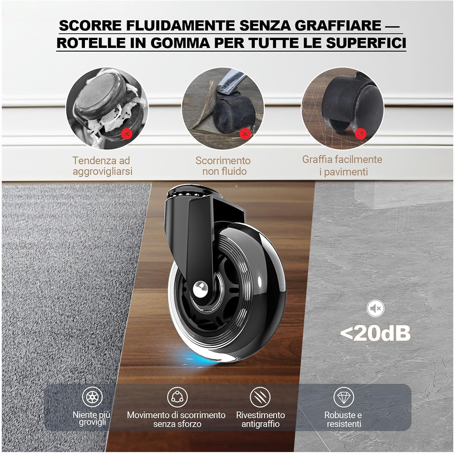 Thumbnail 6 de BASETBL Poltrona Ufficio Ergonomica: Sedia XXL con Poggiapiedi, Schienale 90°–120° e Altezza Regolabile