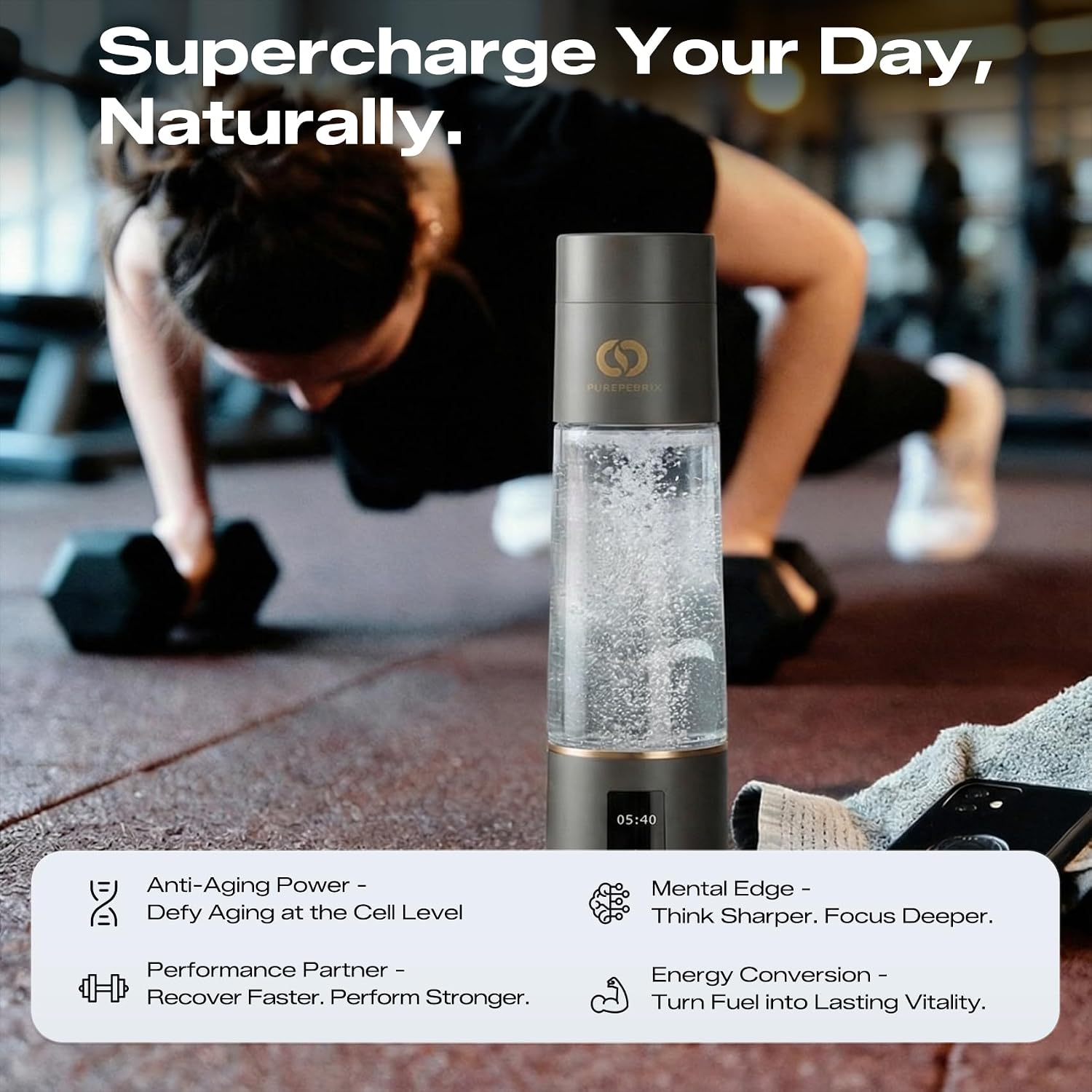 Thumbnail 6 de PUREPEBRIX Hydrogen Water Bottle H4000