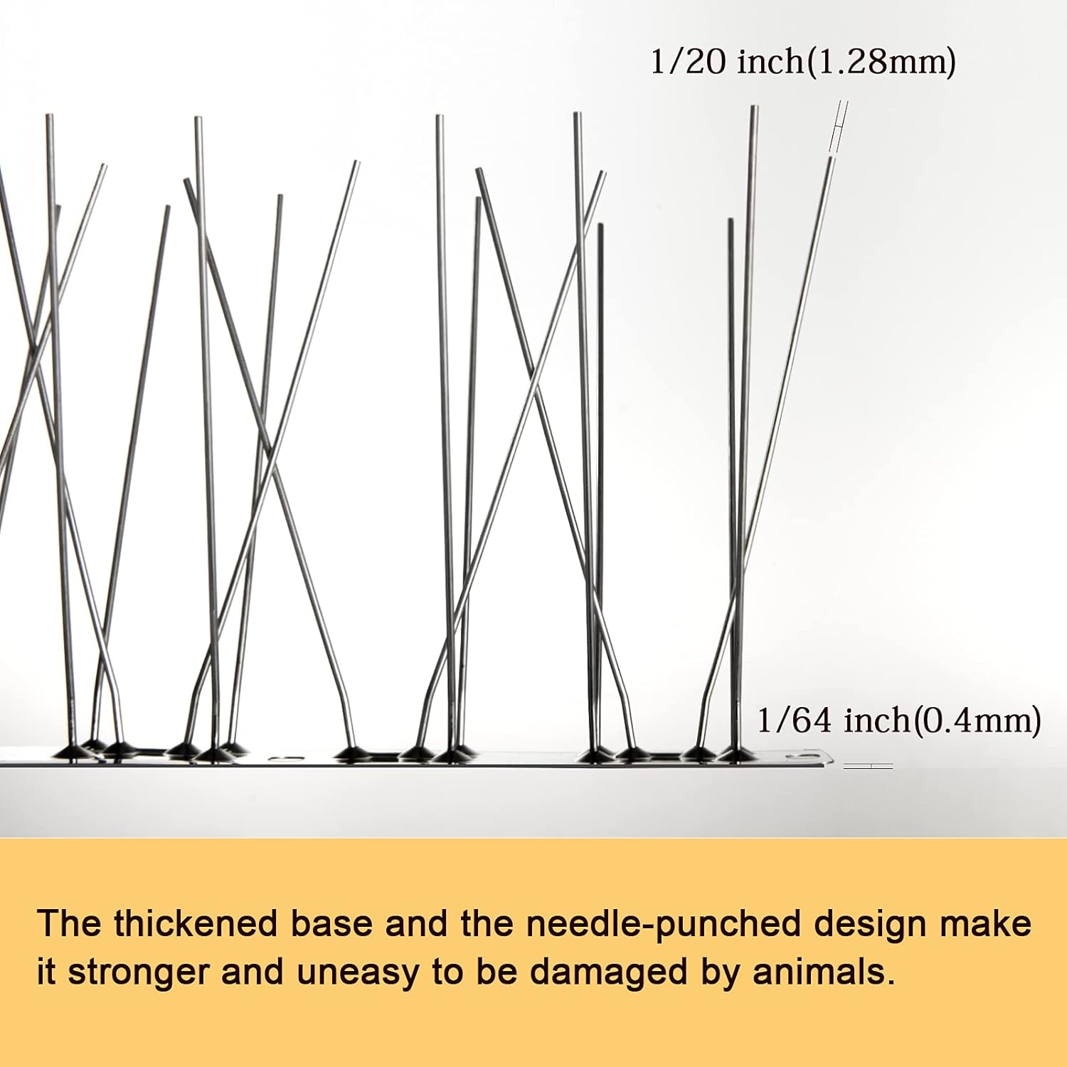 Detalle de Bird spikes 6 needles, 304 stainless steel