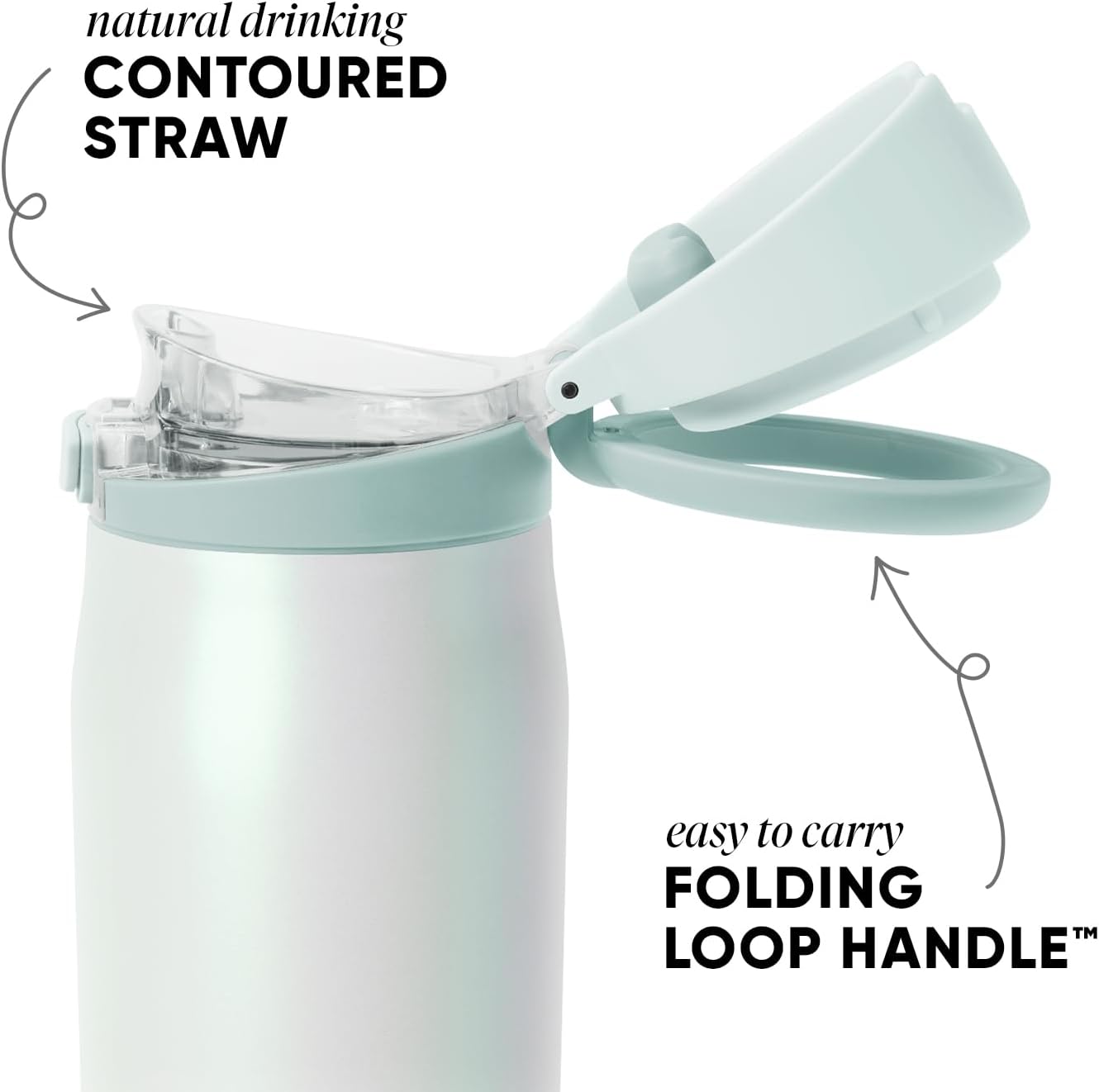 Thumbnail 1 de Simple Modern Mesa Loop 30oz Water Bottle (Spring Air Pearl) with Covered Straw & Handle