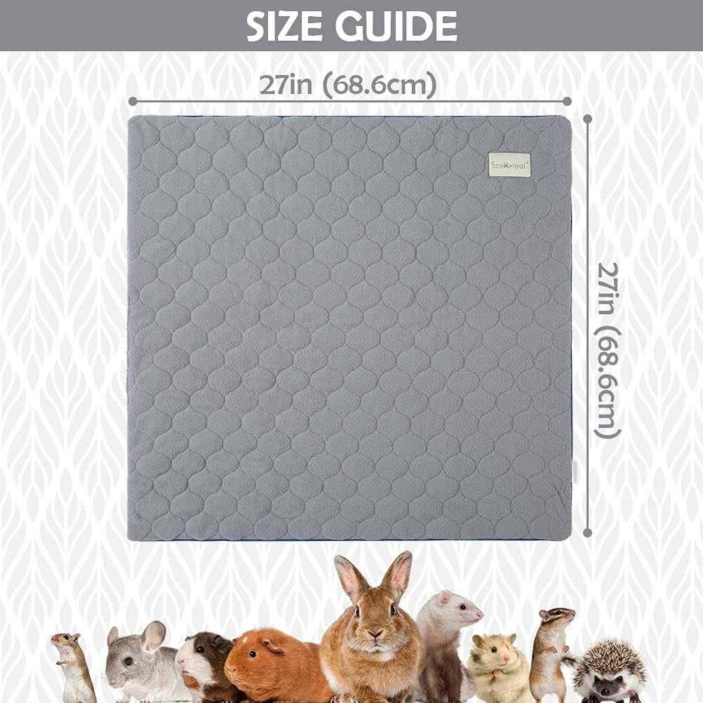 Thumbnail 2 de SCENEREAL Guinea Pig Cage Liner – Fleece Liner 2 Pack: Reusable, Washable, Soft Bedding Mat for Small Animals