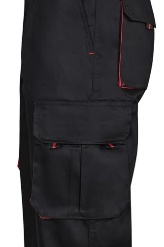 Thumbnail 3 de VELILLA 103004 Pantalón de Trabajo – Negro y Rojo, Talla 44