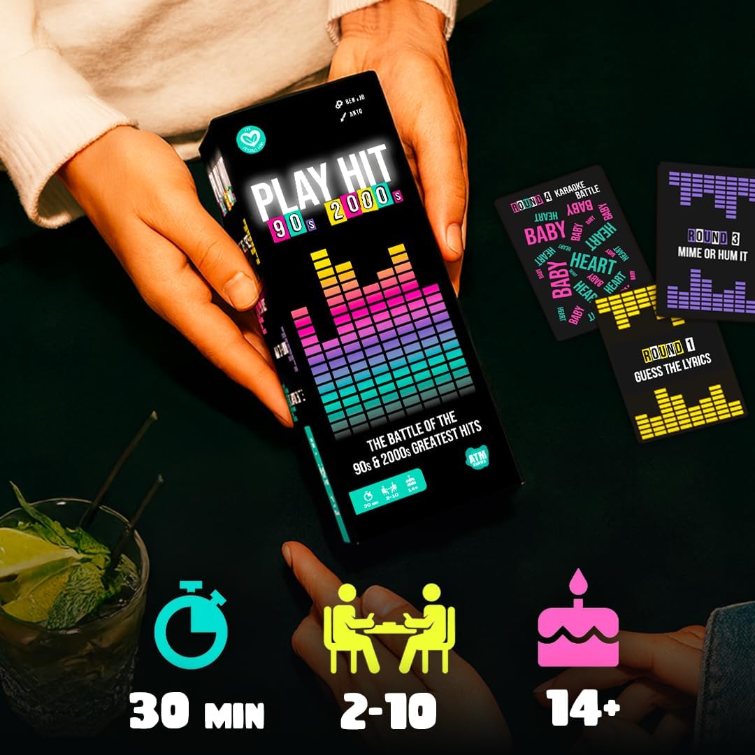 Thumbnail 1 de PLAY HIT: 90s & 2000s Music Trivia Board Game (UK Edition)