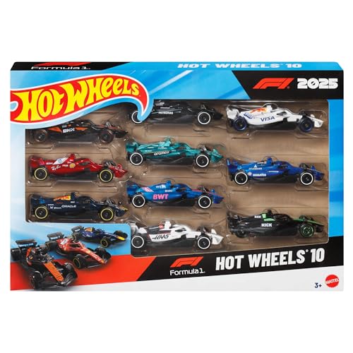 Detalle de Hot Wheels Formula 1 2025 Confezione da 10 – 10 modelli ufficiali 1:64