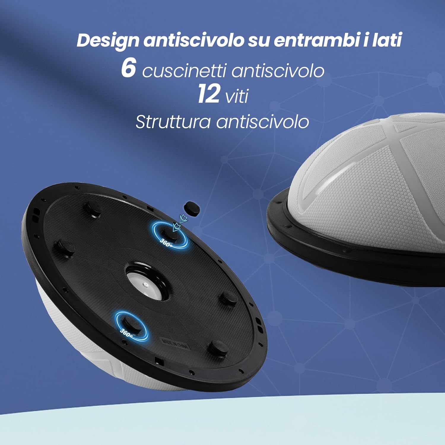 Thumbnail 2 de DH FitLife Balance Ball – Balance Ball da 60 cm con fasce e pompa, peso massimo 200 kg