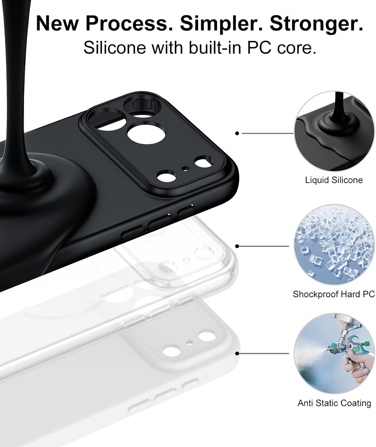 Thumbnail 6 de hitfine Black Magnetic Case for iPhone 17 Pro Max and iPhone 18 Pro Max, MagSafe