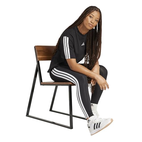 Thumbnail 3 de adidas Mujer Essentials 3-Stripes Cotton Leggings Tights – Black/White, Talla L