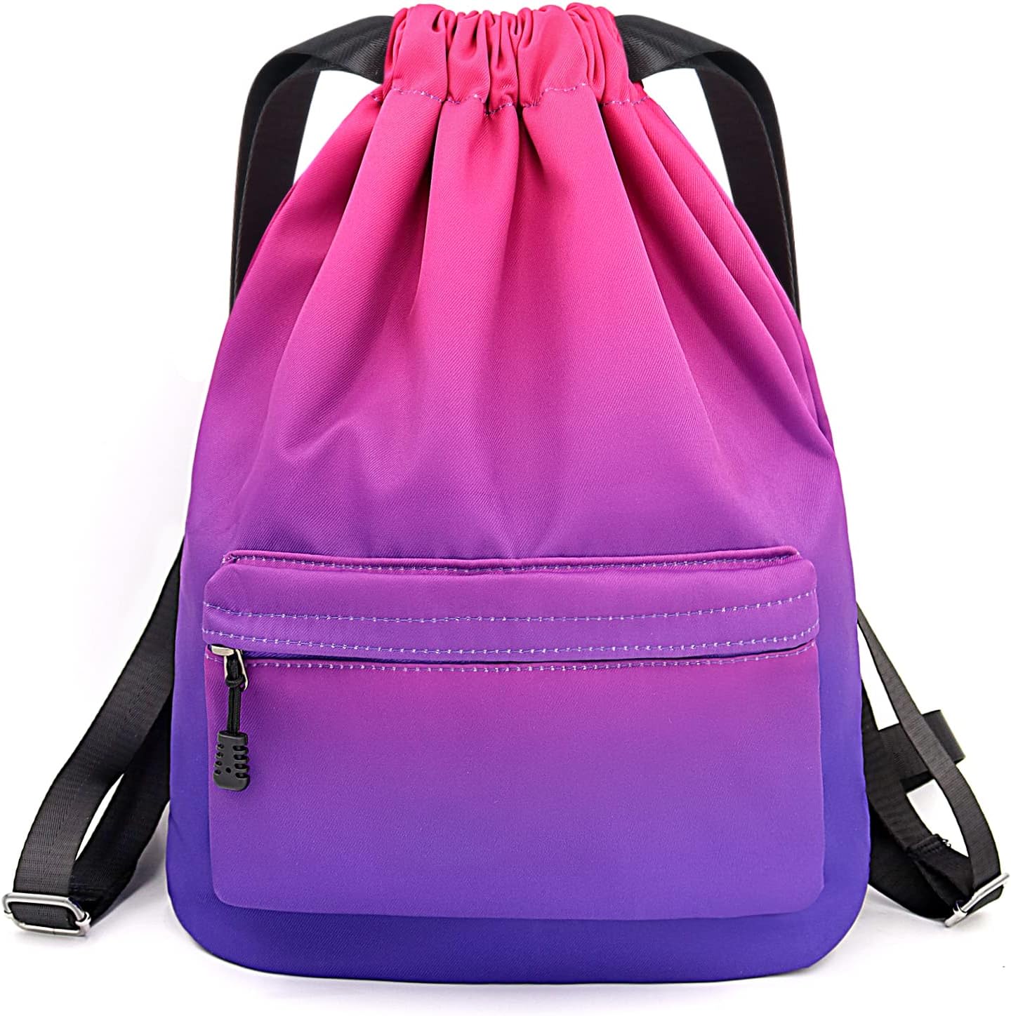 Detalle de WenYa Swimming Backpack with Wide Straps – Durable Drawstring Waterproof Bag for Girls, Kids Sports, Gym and Yoga
