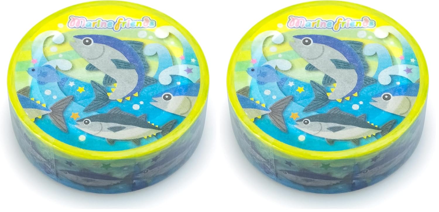 Thumbnail 6 de ザ・アクセス ペンギン マリンフレンズ 水族館テーマのマスキングテープ 15mm×5m