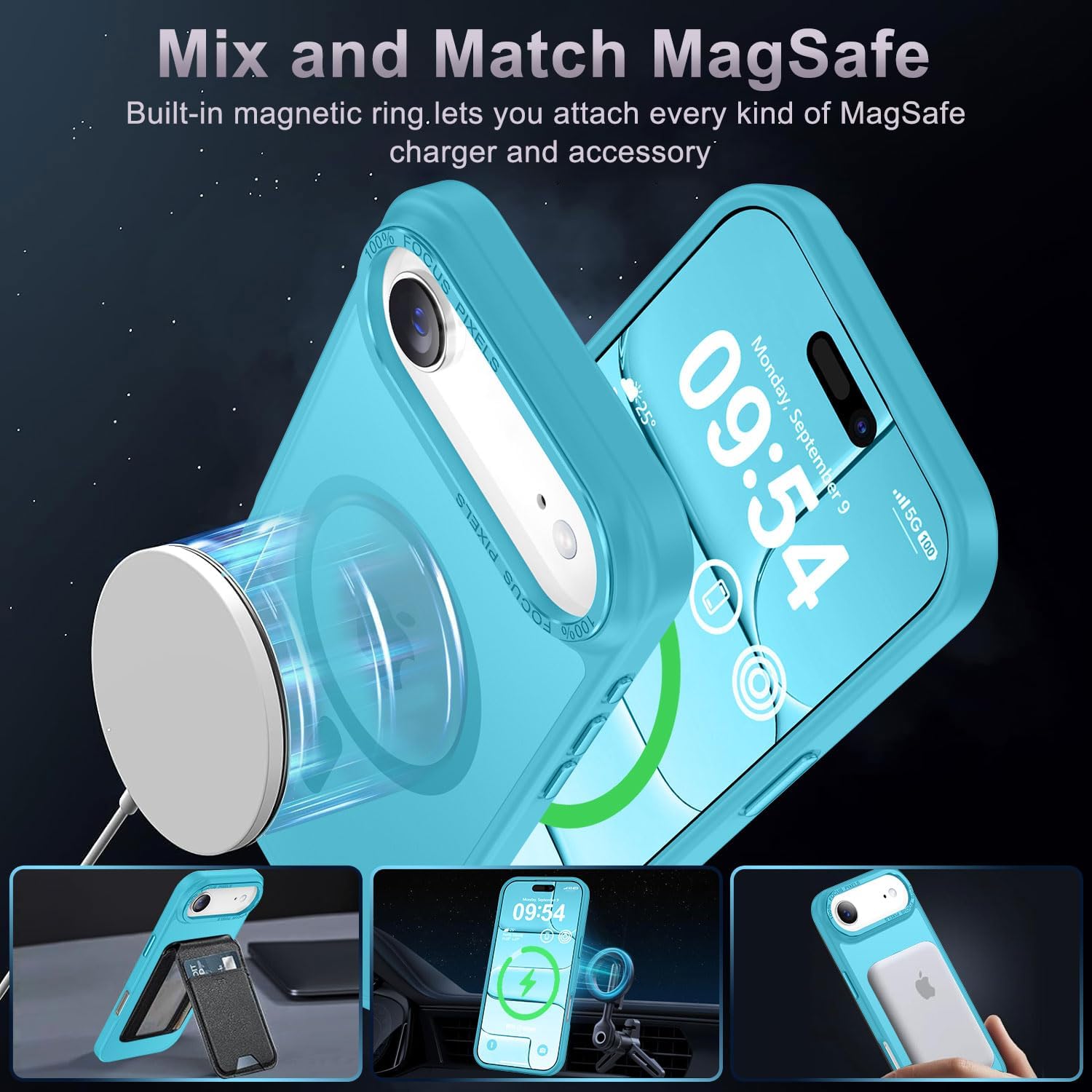 Thumbnail 1 de Newfuture iPhone 15 Pro Max slim magnetic case 6.7"