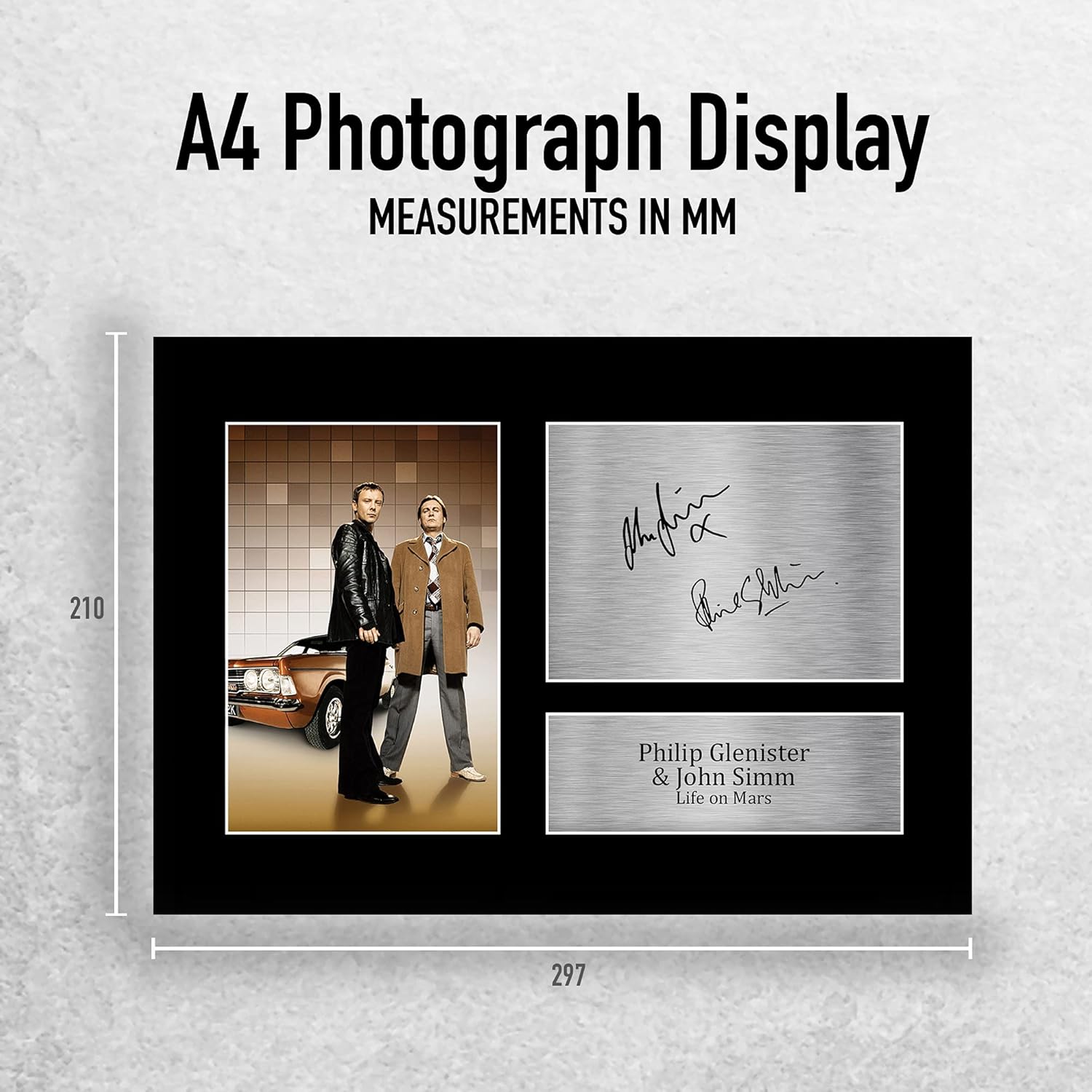 Thumbnail 1 de Philip Glenister & John Simm Life on Mars Signed A4 Print