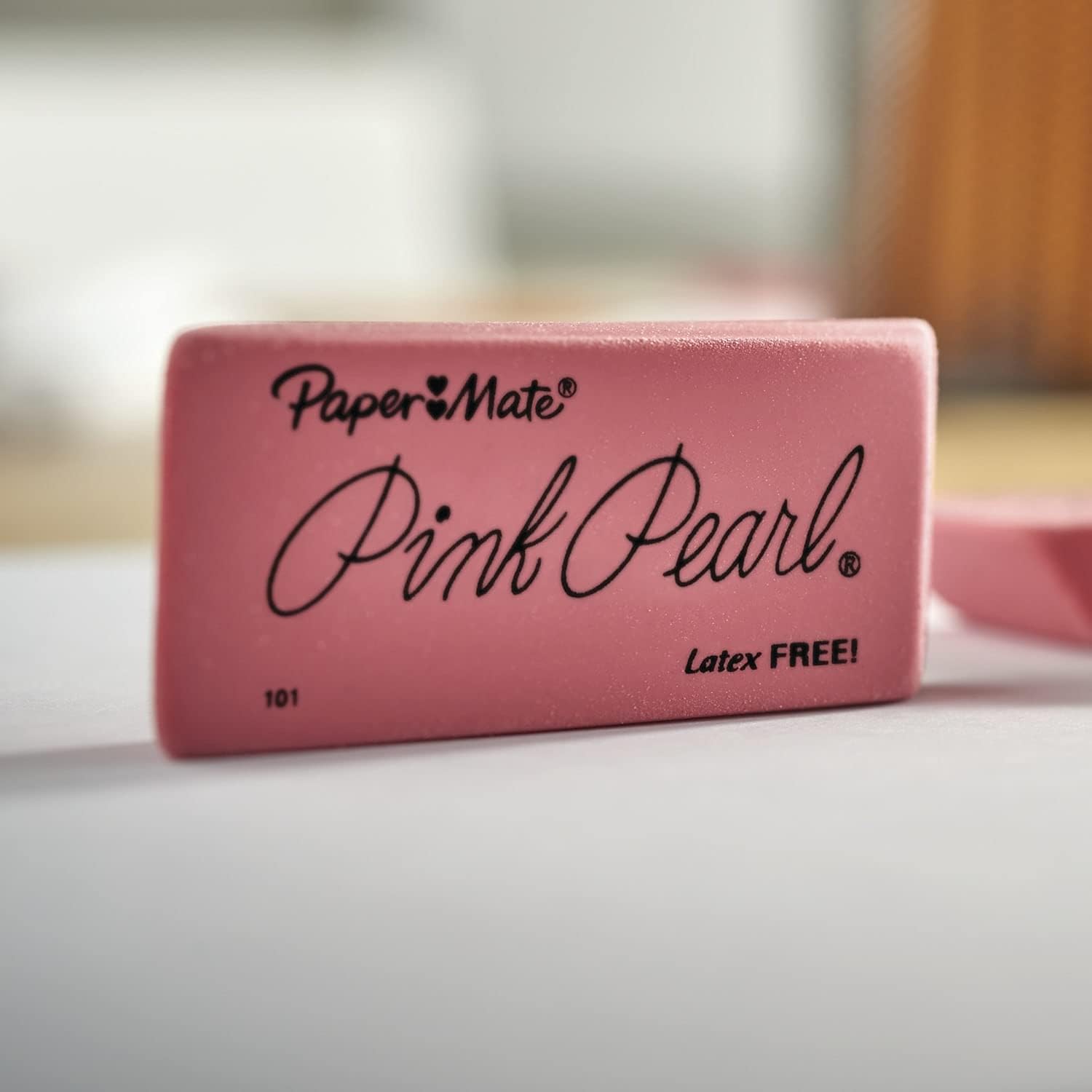 Detalle de Paper Mate Pink Pearl Erasers (12 Count) – Latex-Free, Smudge-Resistant