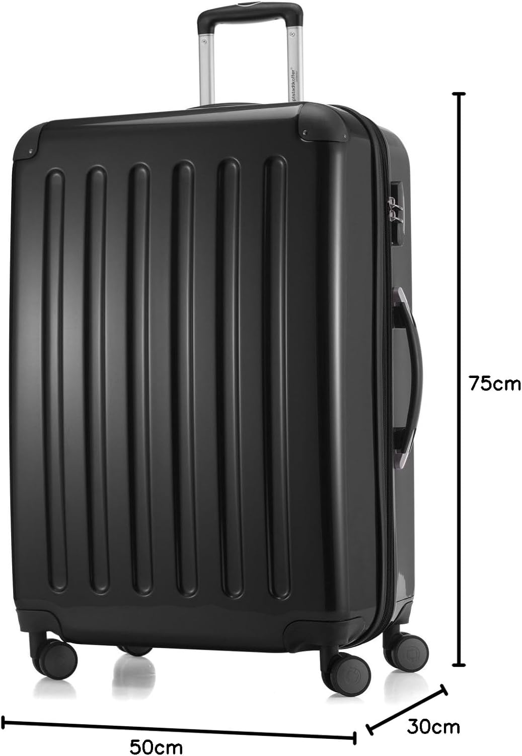 Thumbnail 6 de HAUPTSTADTKOFFER Valigia Rigida Alex 75 cm | 119 L, 4 Doppi Ruote, Colore Nero