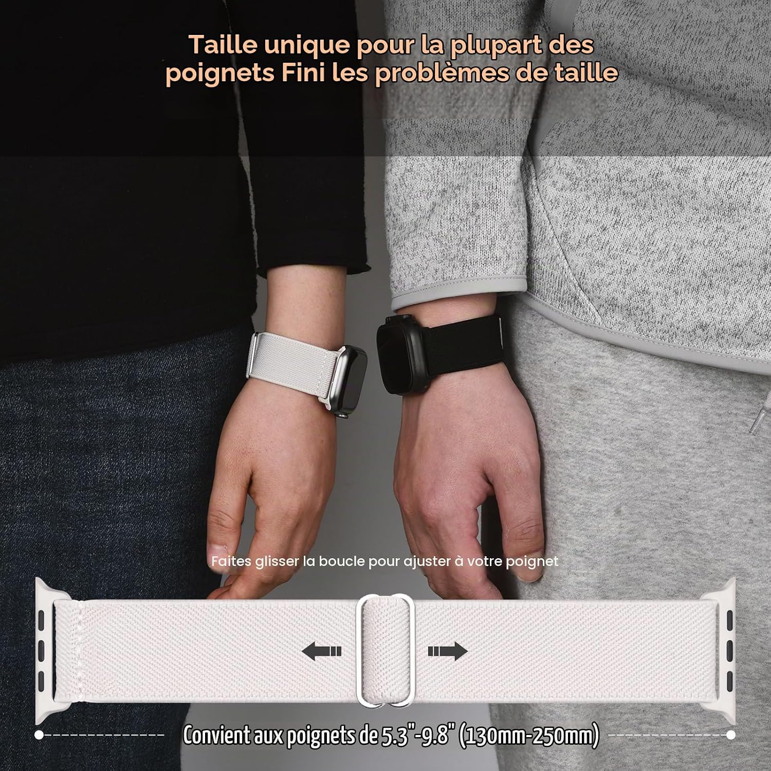 Thumbnail 3 de Fullmosa nylonarmbandjes voor Apple Watch, set van 4, elastisch en waterbestendig