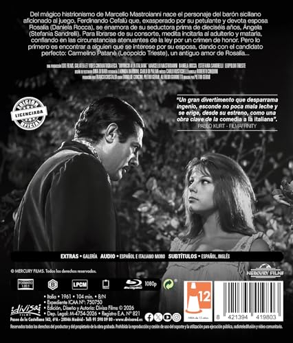 Detalle 2 de Divorcio a la Italiana (Divorzio all'italiana) — Blu-ray de Pietro Germi (1961) | Divisa Films