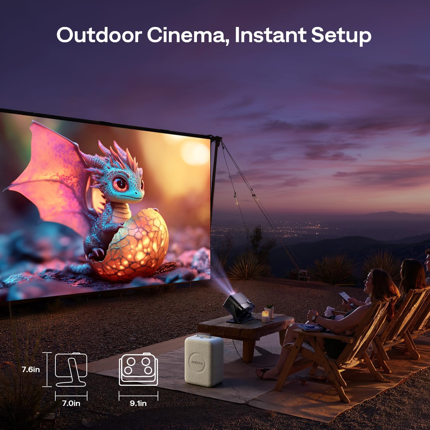 Thumbnail 4 de Aurzen BOOM mini 20W smart movie projector 📽
