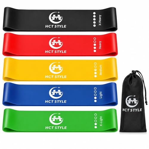 Detalle de HCT STYLE Elastici Fitness: Bande Elastiche 5 Livelli in Lattice Naturale