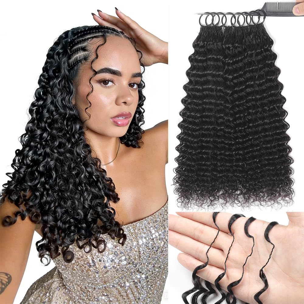 Detalle de Renyarch Haarverlängerung 18 Zoll Deep Wave