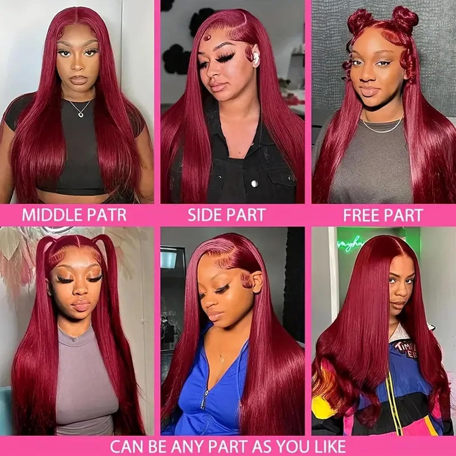 Thumbnail 4 de Fiumer Burgundy Wig 28inch 💇♀