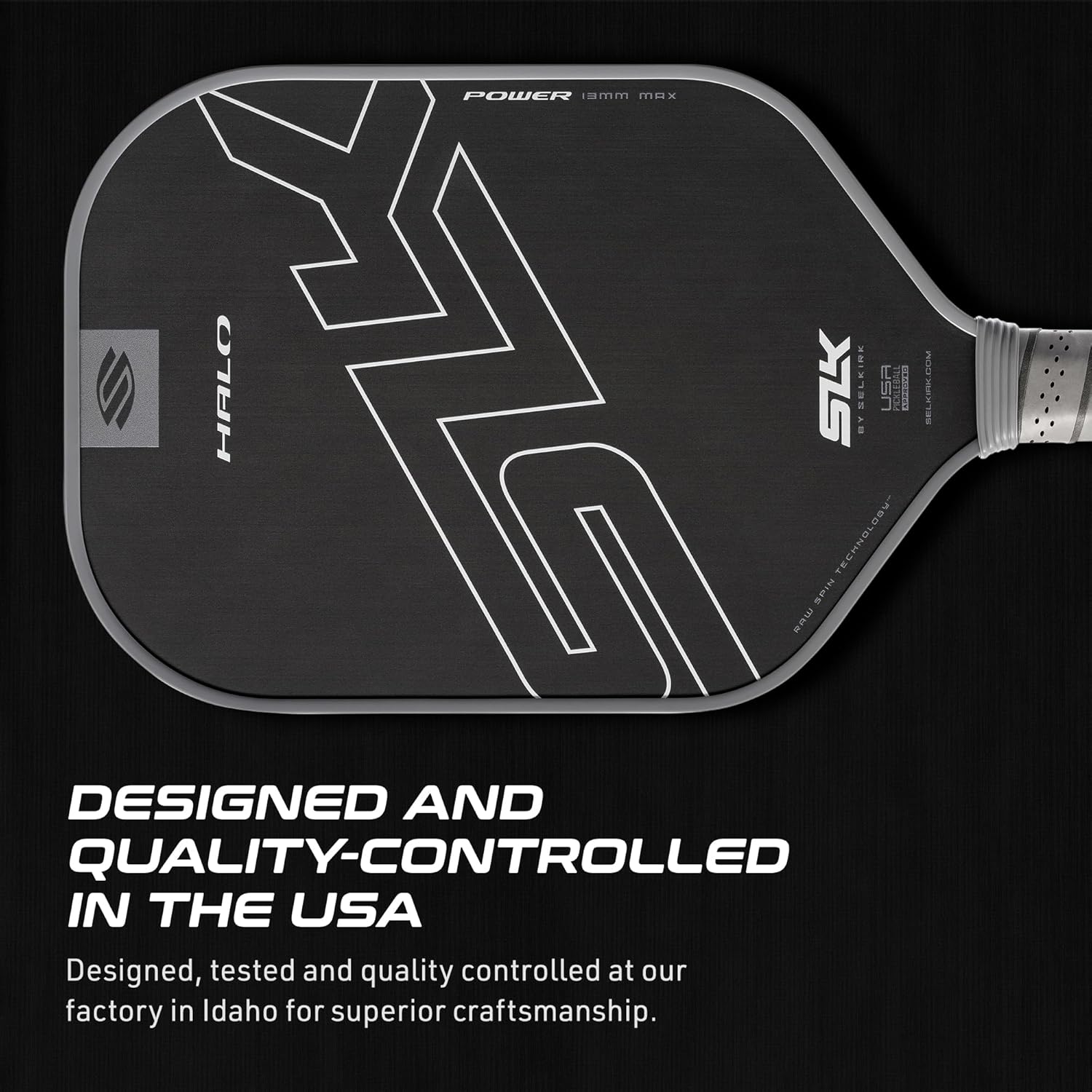 Detalle de Selkirk Sport SLK Halo Raw Carbon Fiber Pickleball Paddle