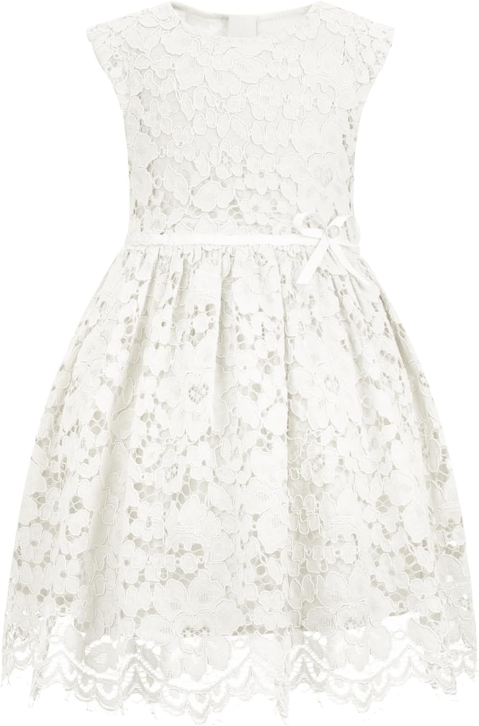 Thumbnail 6 de ALLOVIN Kleid für Mädchen & Kleinkinder – Ostern Spitzenkleid mit Perlen-Schleife, A‑Linie, knielang, 2–12 Jahre