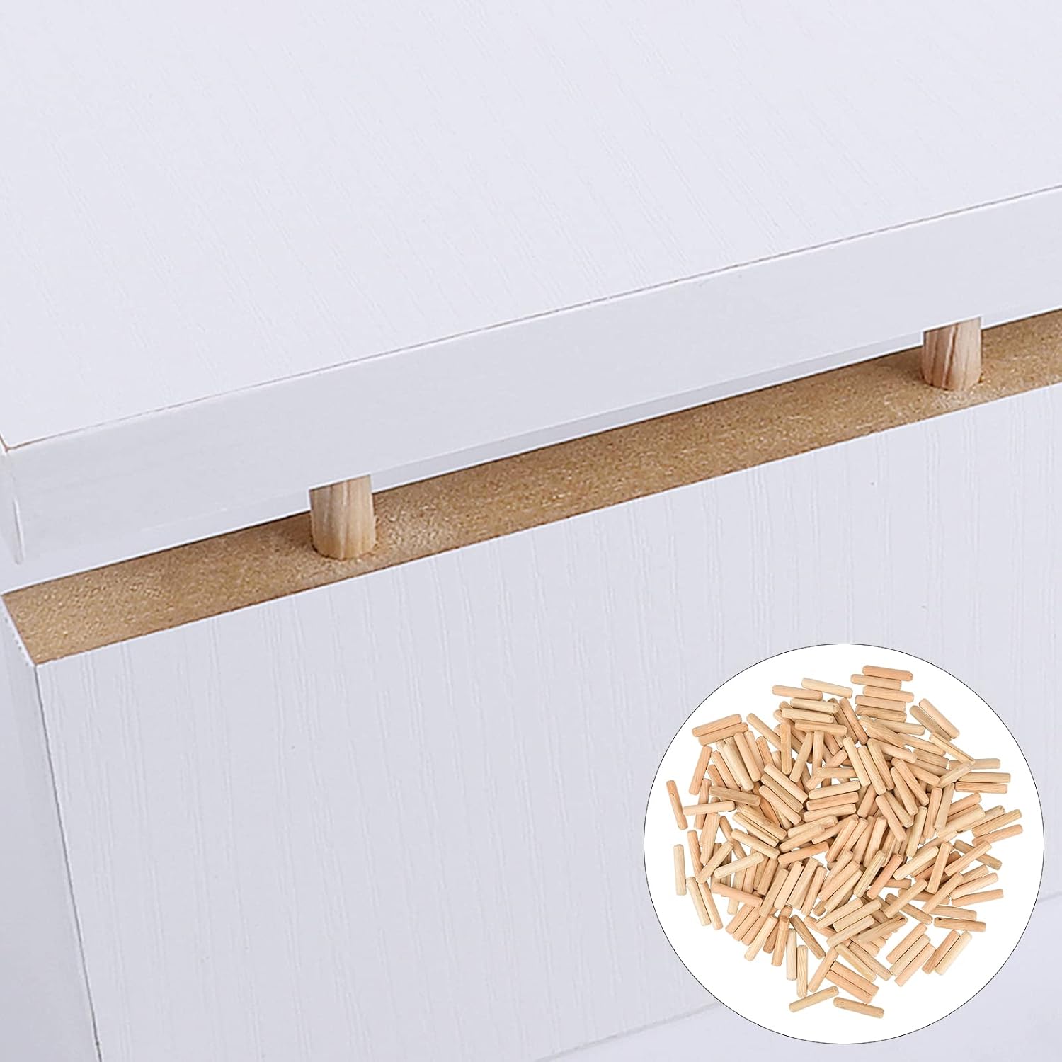 Thumbnail 5 de 200PCS Wooden Dowel Pins (Hardwood) 8mm x 40mm for furniture woodwork