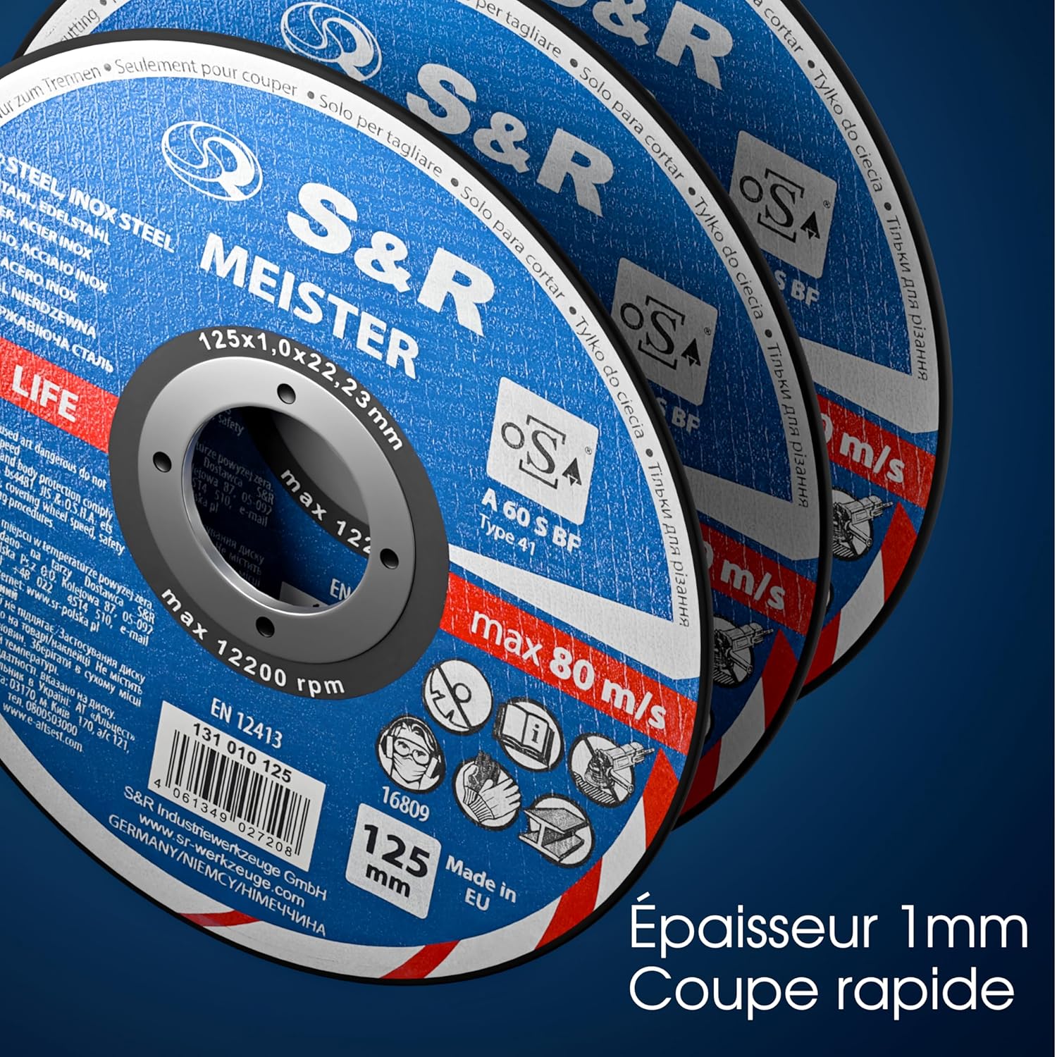 Detalle 2 de S&R Disque à tronçonner 125 pour métal
