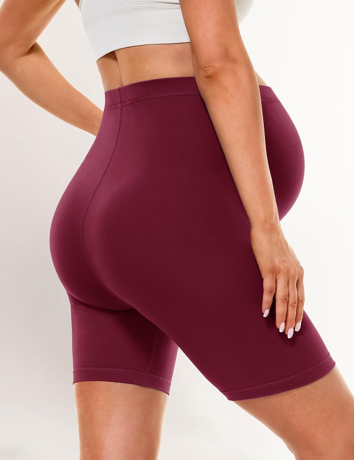Thumbnail 1 de BAYDI Creamlush Umstandshose kurz (13 cm) – atmungsaktive Schwangerschaftsleggings mit verstellbarem Bauchbund
