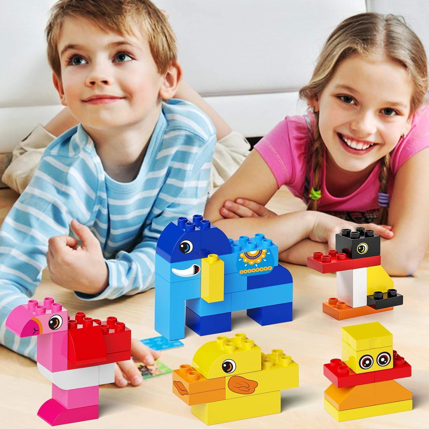 Thumbnail 4 de burgkidz Classic Große Kreative Bausteine-Box (135-teilig) für Kleinkinder ab 2 Jahren