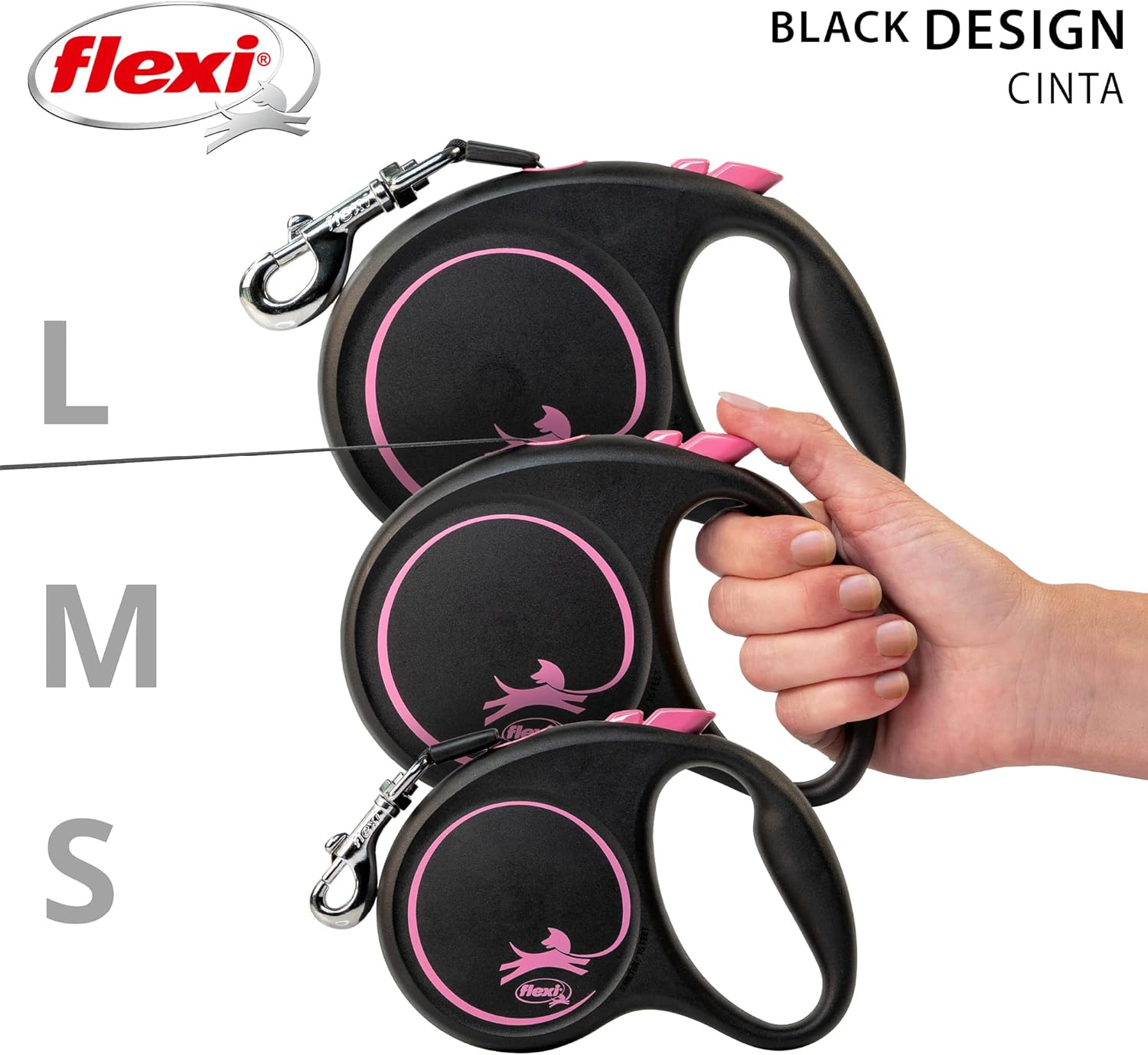 Thumbnail 4 de Flexi Black Design Correa Enrollable 5M Rosa