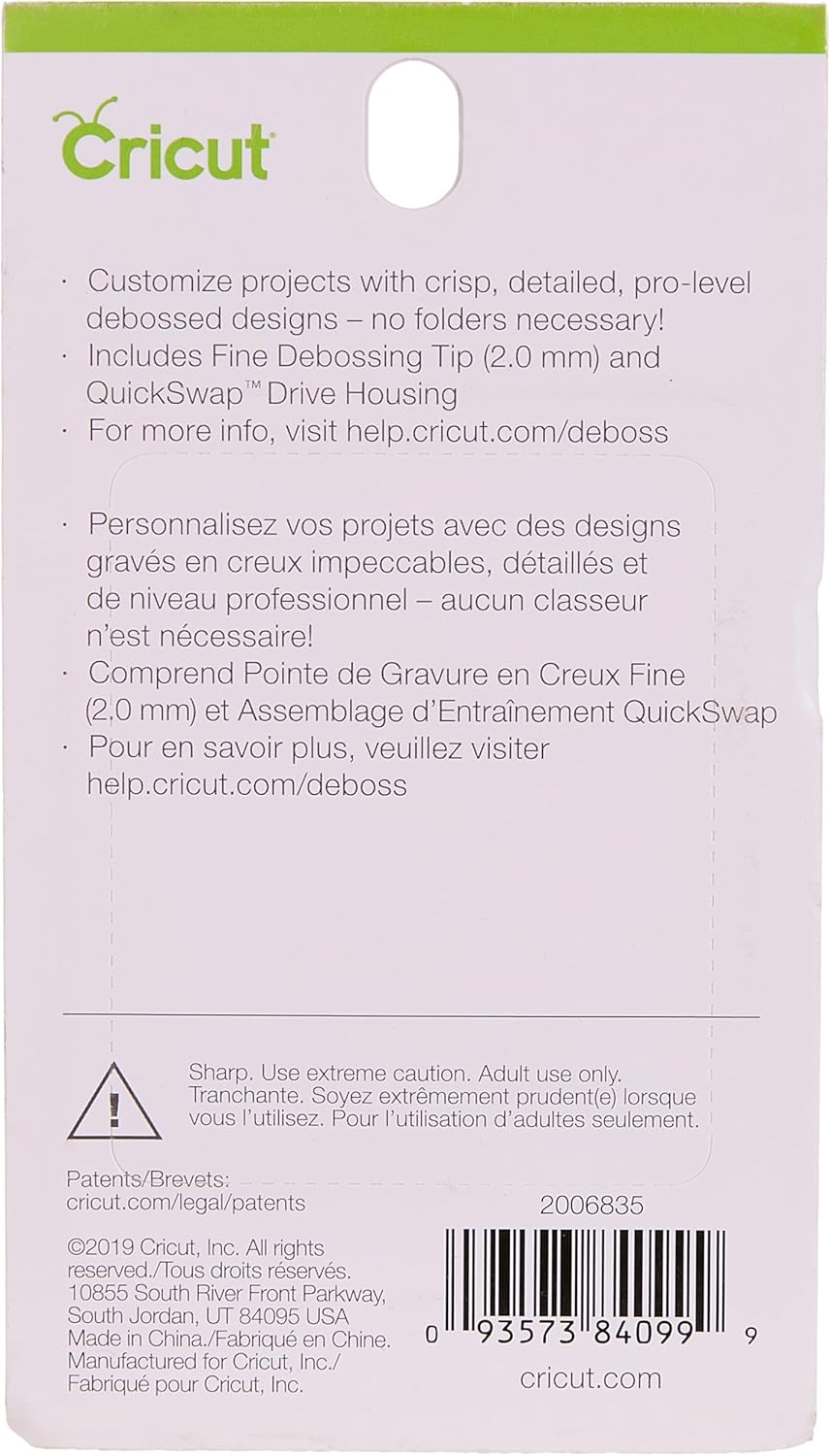 Thumbnail 1 de Cricut Fine Debossing Tip mit QuickSwap Housing – 2,0 mm für Cricut Maker (Multicolor)