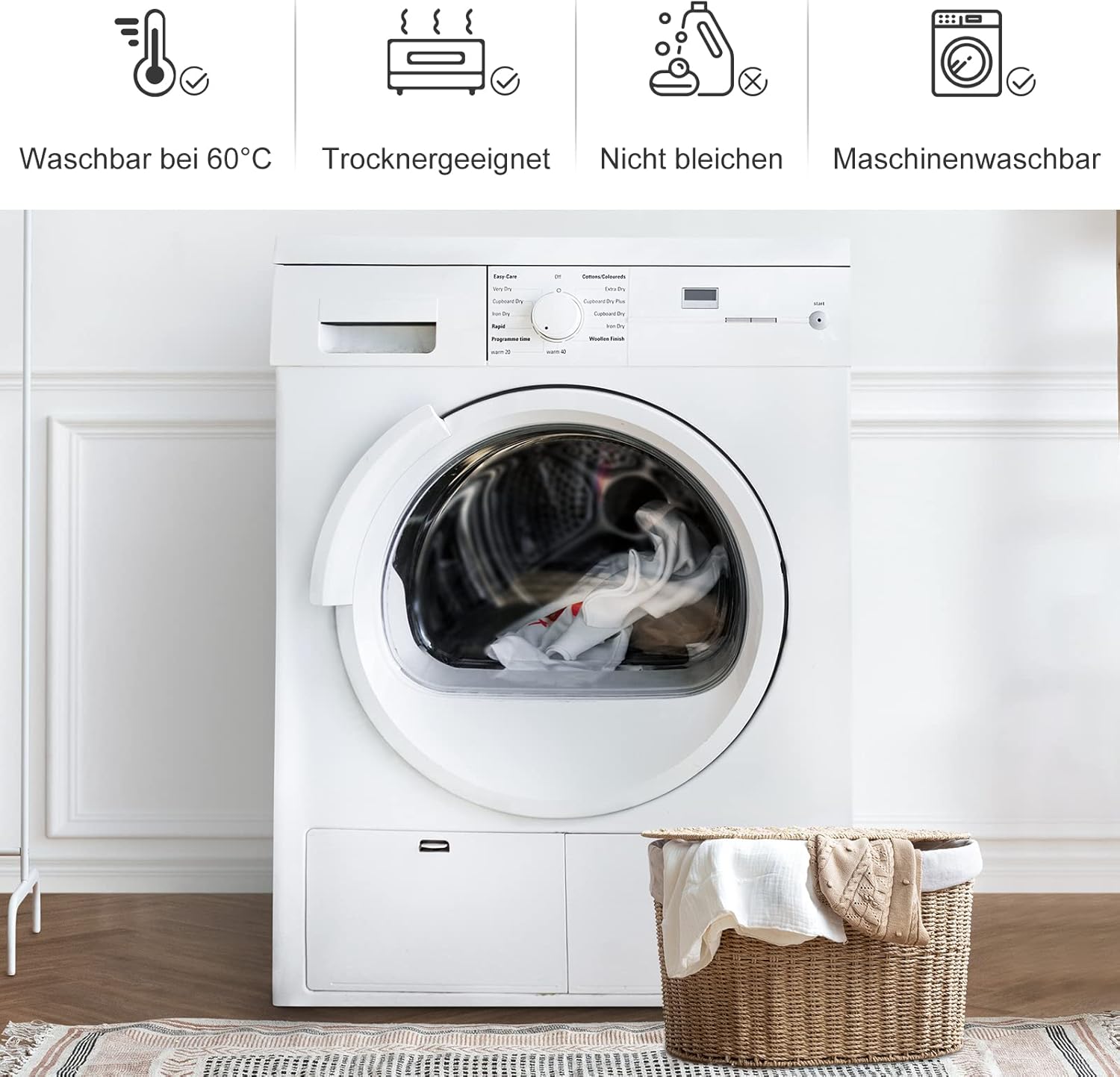 Thumbnail 6 de REDKEY Kissenbezug 80x80 cm im 2er-Set mit Reißverschluss (Aqua blau) – gebürstete Mikrofaser