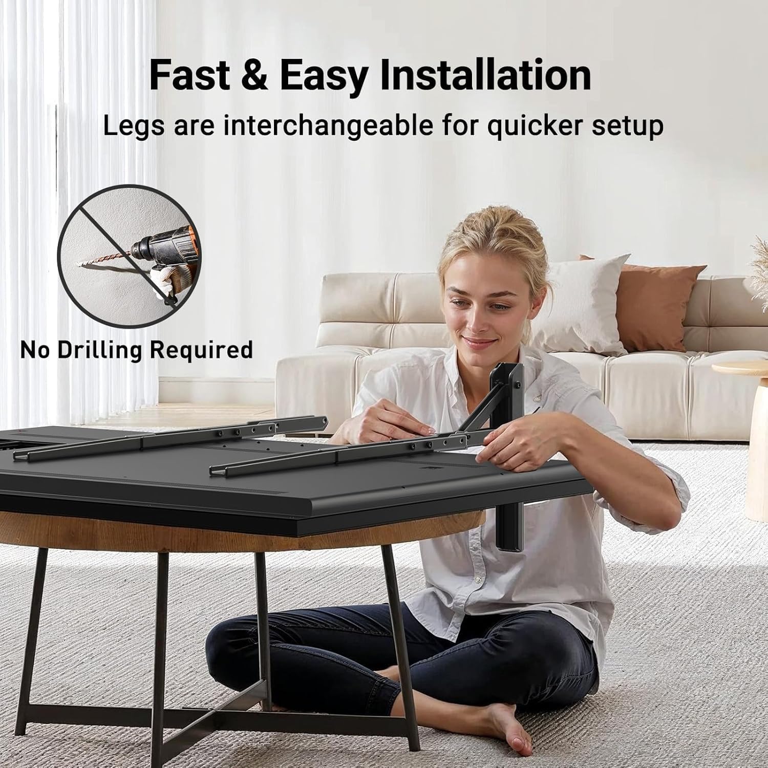 Thumbnail 5 de PERLESMITH Universal TV Stand 110 lbs