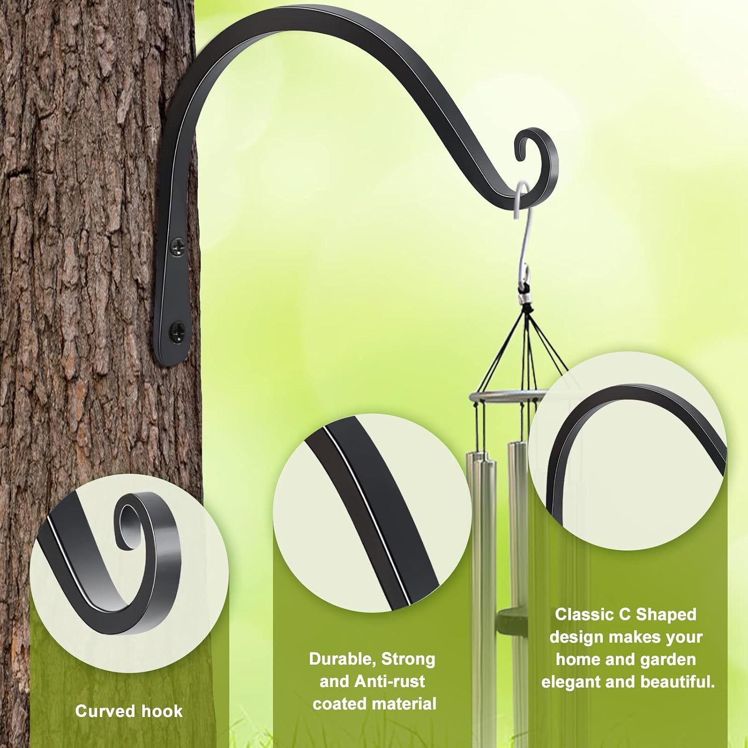 Detalle de FEED GARDEN Wall-Mounted Plant Hooks 8-Inch