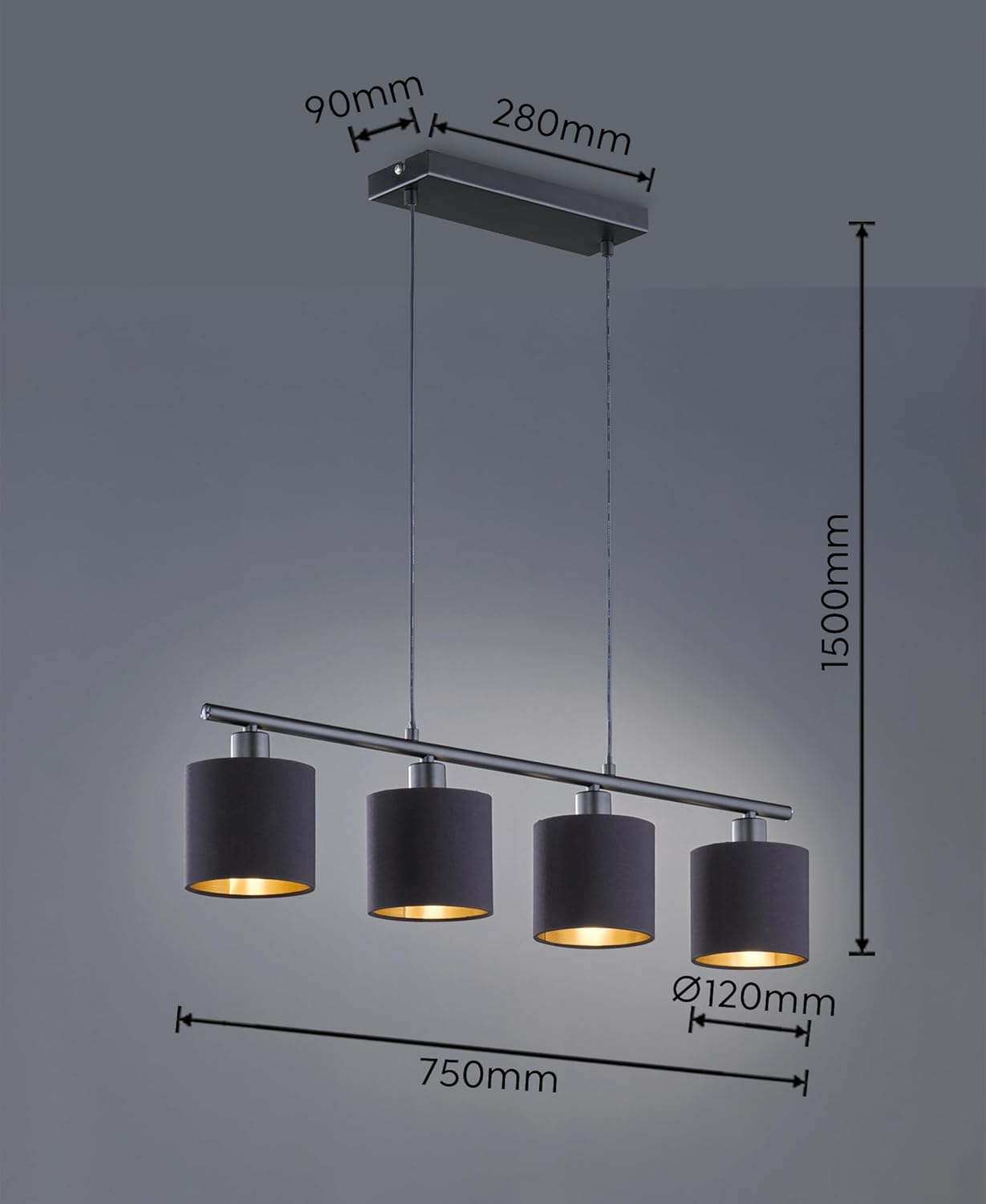 Thumbnail 6 de Reality R30334079 Colgante lámpara 75 cm Colgante