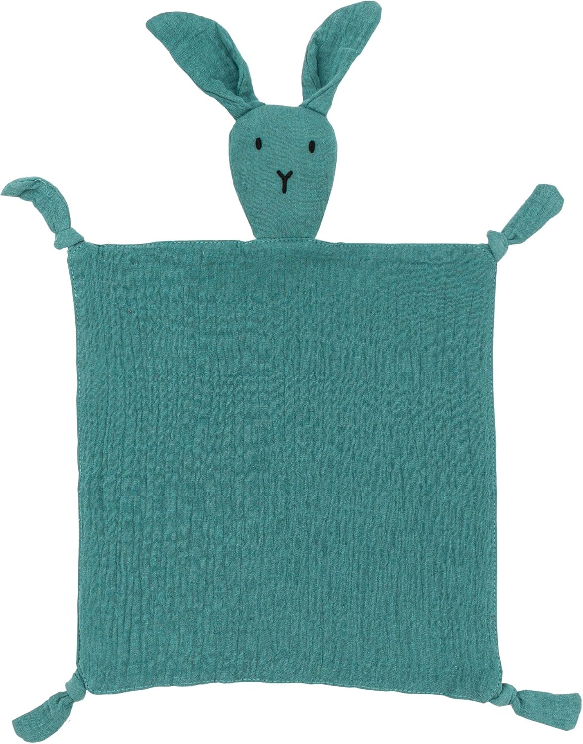 Detalle de ZIGJOY Baby Comforter Blanket Muslin Cotton Bunny Lovey (Blue) – Unisex Security Blanket