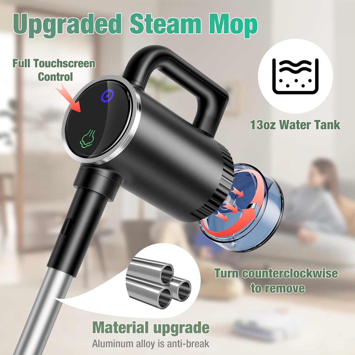 Detalle de 11-in-1 Steam Mop Detachable Handheld Steam Cleaner