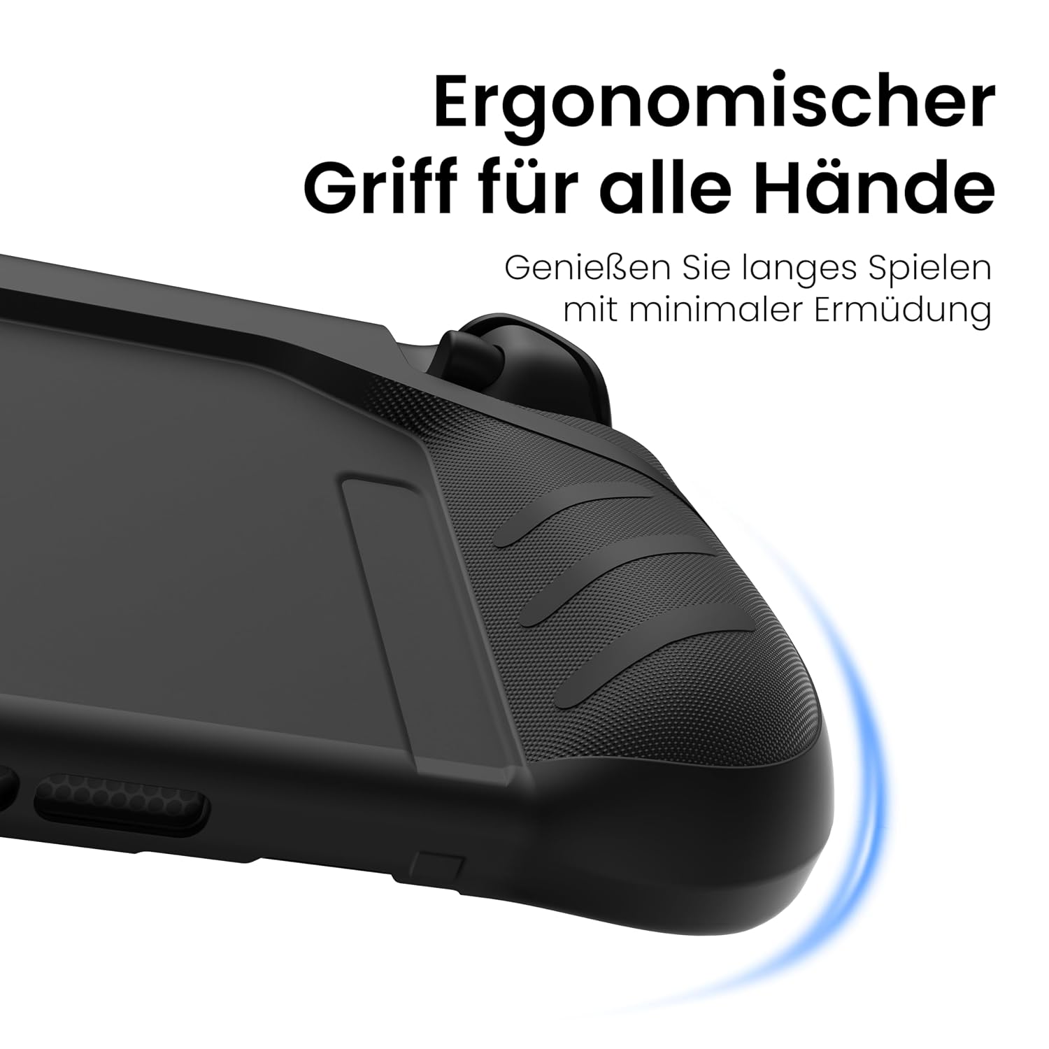 Detalle de KIWIHOME P2 Shield dockbare Hülle & Displayschutz für Switch 2 (2025) – TPU-Griff-Schutz, 9H-Glas, Schwarz