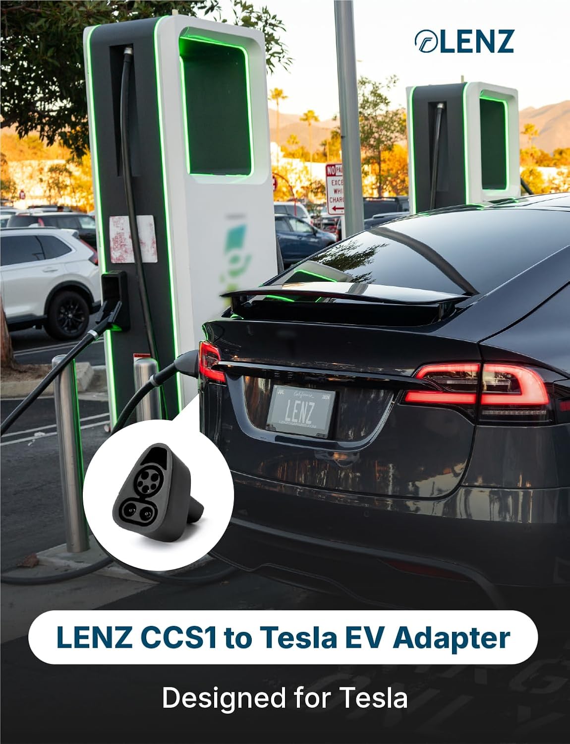 Thumbnail 1 de LENZ CCS1 Tesla NACS charging adapter for CCS EVs 🔌