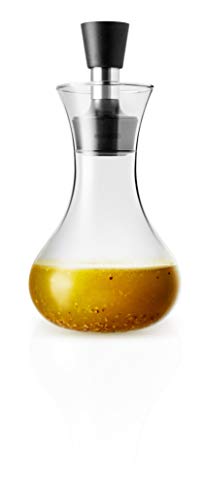 Detalle de Eva Solo 567680 Oliera/Acetiera Dressing-Shaker 0,25 L con beccuccio anti-goccia, trasparente/nero