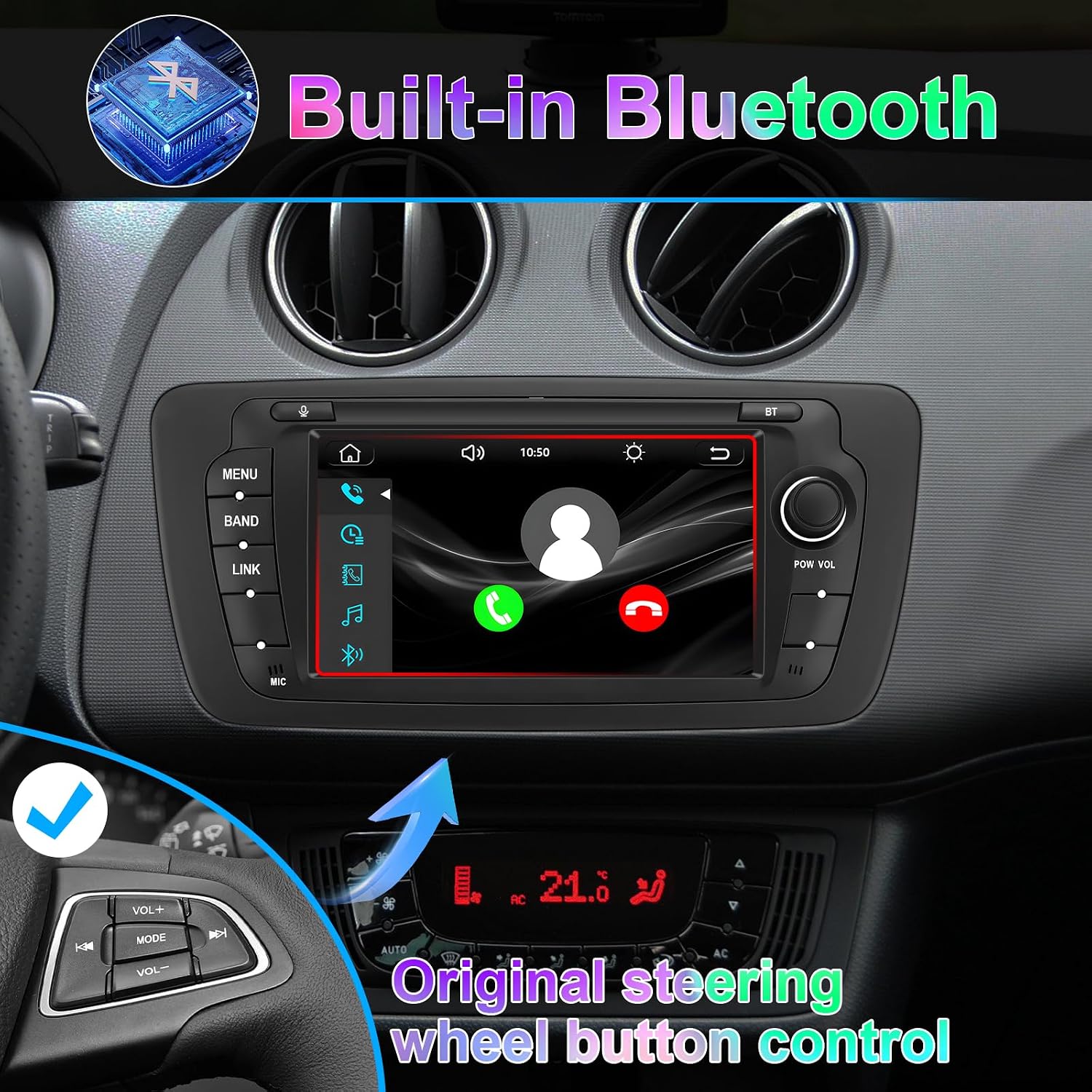 Detalle 2 de RUXYAXFOL Autoradio Seat Ibiza 6j 2009-2014