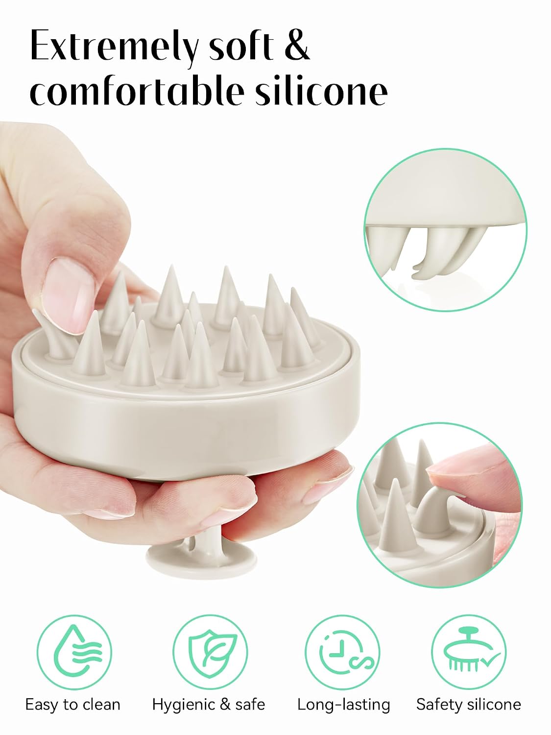 Detalle de HEETA Silicone Scalp Massager